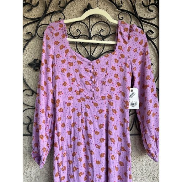 Billabong Heartland Long sleeve Mini Dress - Size XS - Multicolored - Picture 3 of 10